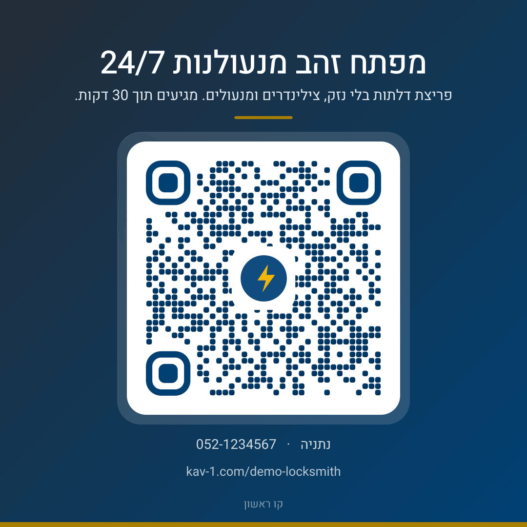 קוד QR לאתר של מפתח זהב מנעולנות 24/7